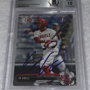 Jo Adell Angels signed 2017 Bowman Draft #BD95 Rookie Card Beckett BGS Auto 10 Collectible Memorabilia