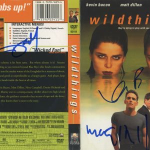 "Wild Things" Cast AUTOGRAPHS Signed DVD Cover -Kevin Bacon, Matt Dillon +1 ACOA Collectible Memorabilia