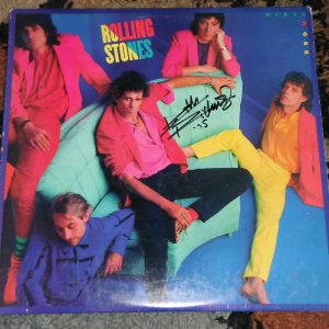 THE ROLLING STONES KEITH RICHARDS SIGNED DIRTY WORK VINYL ALBUM Collectible Memorabilia