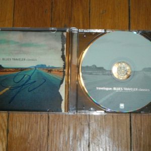 BLUES TRAVELER JOHN POPPER SIGNED TRAVELOGUE CD COVER Collectible Memorabilia