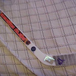 EDMONTON OILERS ANTON LANDER SIGNED SOUVENIR HOCKEY STICK Collectible Memorabilia