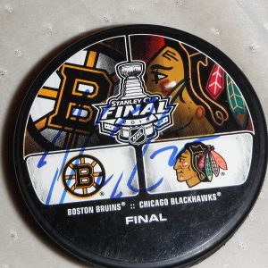 2013 CHICAGO BLACKHAWKS VIKTOR STALBERG SIGNED STANLEY CUP PUCK Collectible Memorabilia