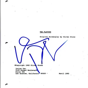 WILLEM DAFOE THE PLATOON SIGNED AUTOGRAPH FULL 122 PAGE SCRIPT COA Collectible Memorabilia