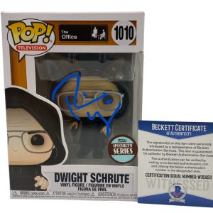 RAINN WILSON DWIGHT SCHRUTE SIGNED THE OFFICE FUNKO FIGURE 1010 BECKETT COA Collectible Memorabilia