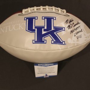 Mitch McConnell Kentucky Wildcats Signed Logo Football W/Beckett COA Senate Collectible Memorabilia