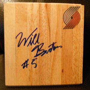 PORTLAND BLAZERS WILL BARTON SIGNED FLOOR TILE Collectible Memorabilia
