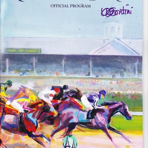 KENTUCKY DERBY OFFICIAL PROGRAM SIGNED BY ARTIST KIM SANTINI Collectible Memorabilia
