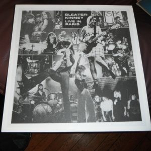 SLEATER KINNEY CORIN TUCKER SIGNED LIVE IN PARIS VINYL ALBUM Collectible Memorabilia
