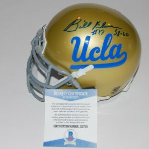 BILLY KILMER signed (UCLA BRUINS) mini football helmet BECKETT BAS Z05803 Collectible Memorabilia