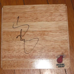 MIAMI HEAT MIKE MILLER SIGNED PARQUE WOOD FLOOR TILE Collectible Memorabilia