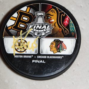 2013 BOSTON BRUINS AARON JOHNSON SIGNED STANLEY CUP PUCK WW Collectible Memorabilia