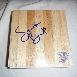 OKLAHOMA CITY THUNDER SCOTT BROOKS SIGNED PARQUE FLOOR TILE Collectible Memorabilia