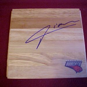 CHARLOTTE BOBCATS BORIS DIAW SIGNED FLOOR TILE RARE LOOK Collectible Memorabilia