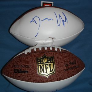 ANY GIVEN SUNDAY DENNIS QUAID SIGNED WILSON 9INCH WHITE LEATHER PANEL FOOTBALL Collectible Memorabilia