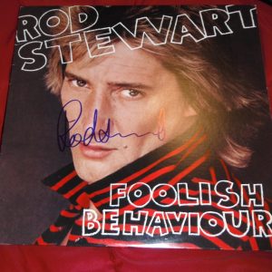 ROD STEWART SIGNED FOOLISH BEHAVIOR VINYL ALBUM Collectible Memorabilia