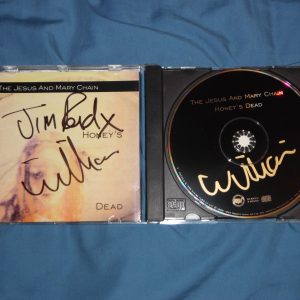 THE JESUS AND MARY CHAIN GROUP SIGNED HONEYS DEAD CD COVER Collectible Memorabilia