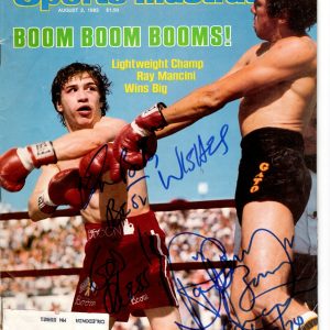 BOXING CHAMPION RAY BOOM BOOM MANCINI SIGNED SPORTS ILLUSTRATED AUGUST 2 1982 Collectible Memorabilia