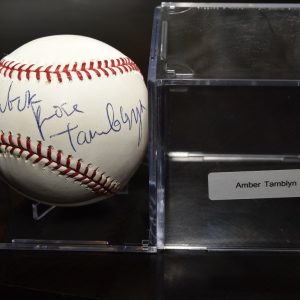 AMBER ROSE TAMBLYN signed autographed RAWLINGS baseball RARE FULL NAME Collectible Memorabilia