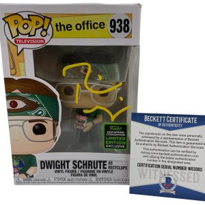 RAINN WILSON DWIGHT SCHRUTE SIGNED THE OFFICE FUNKO FIGURE 938 BECKETT COA Collectible Memorabilia