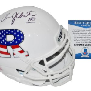 CHRIS CHRISTIE signed (RUTGERS) Republican mini football helmet BECKETT BAS Collectible Memorabilia