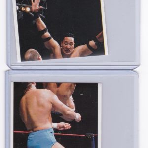 (2) 1997 Panini WWF Superstars Rocky Maivia The Rock Rookie Wrestling Stickers