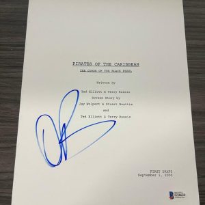 ORLANDO BLOOM SIGNED PIRATES OF THE CARIBBEANTHE CURSE OF THE BLACK PEARL BAS