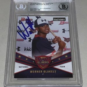 Werner Blakely signed 2019 Bowman Under Armour All America Card #UAN1 Beckett