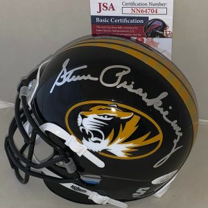 Steve Pisarkiewicz signed Missouri Tigers mini helmet autographed JSA