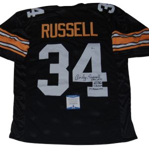 ANDY RUSSELL signed (PITTSBURGH STEELERS Custom Stitched football jersey BECKETT