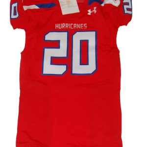 Under Armour Impulse Compfit Hurricanes Large Football Jersey #20 Mens 2018
