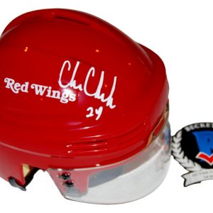 CHRIS CHELIOS signed (DETROIT RED WINGS) mini hockey helmet BECKETT BAS #1