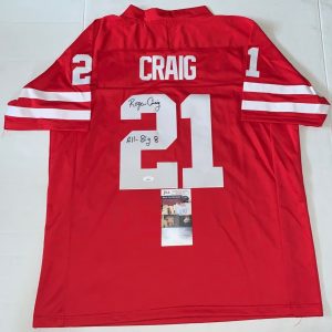 Roger Craig 49ers signed Nebraska Cornhuskers jersey W/ Inscription JSA