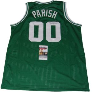 ROBERT PARISH signed (BOSTON CELTICS) Green #00 custom basketball jersey JSA