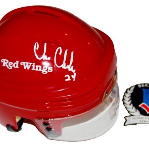 CHRIS CHELIOS signed (DETROIT RED WINGS) mini hockey helmet BECKETT BAS #2