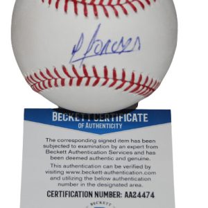 YOAN MONCADA signed (CHICAGO WHITE SOX) OML baseball BECKETT BAS AA24474