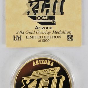 Super Bowl XLII Highland Mint 24kt Gold Overlay Medallion LE of 5000