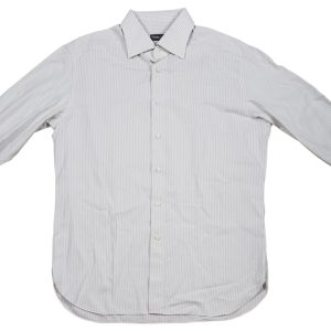 Broncos Peyton Manning '13 Press Conf Worn Zegna Custom Dress Shirt Photo Match