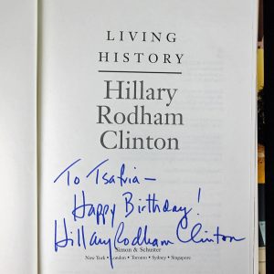 Hillary "Rodham" Clinton Authentic Signed Living History Book PSA/DNA #V78866