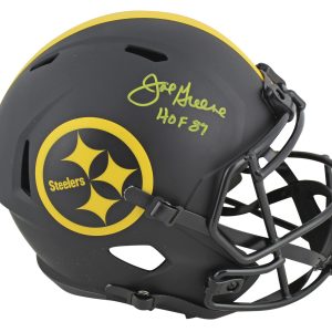 Steelers Joe Greene "HOF 87" Signed Eclipse F/S Speed Rep Helmet BAS Witnessed