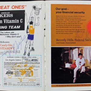 Lakers Wilt Chamberlain, Jerry West & Gail Goodrich Signed Program PSA #S11209