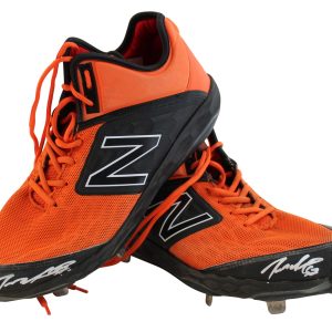 Giants Dereck Rodríguez Authentic Signed Game Used Orange New Balance Cleats BAS