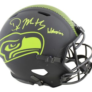 Seahawks DK Metcalf "Wolverine" Signed Eclipse F/S Speed Proline Helmet BAS