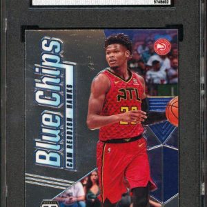 Hawks Cam Reddish 2019 Panini Mosaic #1 Blue Chips Rookie Card Graded 9.5! SGC