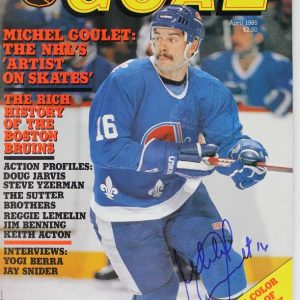 Nordiques Michel Goulet Authentic Signed 1985 Goal Magazine PSA/DNA #Q12227