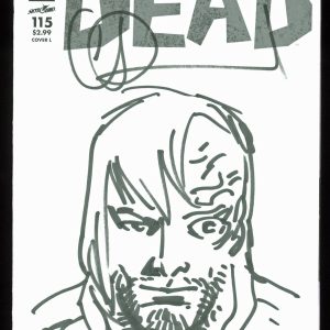 Charlie Adlard Signed The Walking Dead Comic #115 w/ Dwight Sketch BAS #D23786