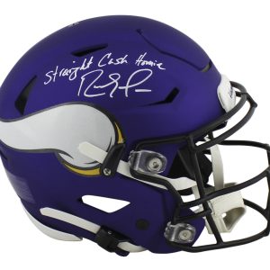 Vikings Randy Moss "SCH" Signed Speed Flex Full Size Helmet BAS Witnessed