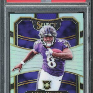 Ravens Lamar Jackson 2017 Panini NFL Draft XRC Prizm #305 Card Grade 10 PSA Slab