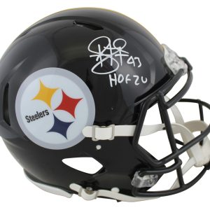 Steelers Troy Polamalu "HOF 20" Signed Full Size Speed Proline Helmet BAS Wit
