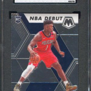 Zion Williamson 2019 Panini Mosaic #269 NBA Debut RC Card Graded Gem 10! SGC