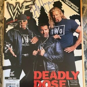 Hulk Hogan NWO signed autographed Rare WWE Magazine Kevin Nash Scott Hall COA